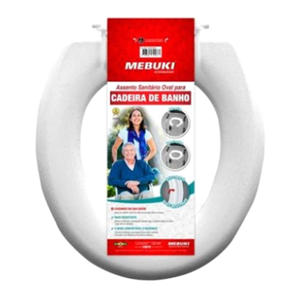 Assento sanitário oval e aberto Mebuki para cadeira de banho