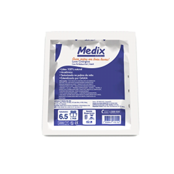 Luva Cirúrgica Estéril de Látex Medix Brasil - Par